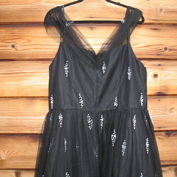 Mac Duggal 26498 Womens OFF THE SHOULDER EMBELLISHED TULLE COCKTAIL DRESS - Picture 12 of 15